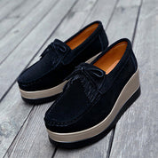 Beatrice Lombard | Tassel Bow Suede Loafers For Women
