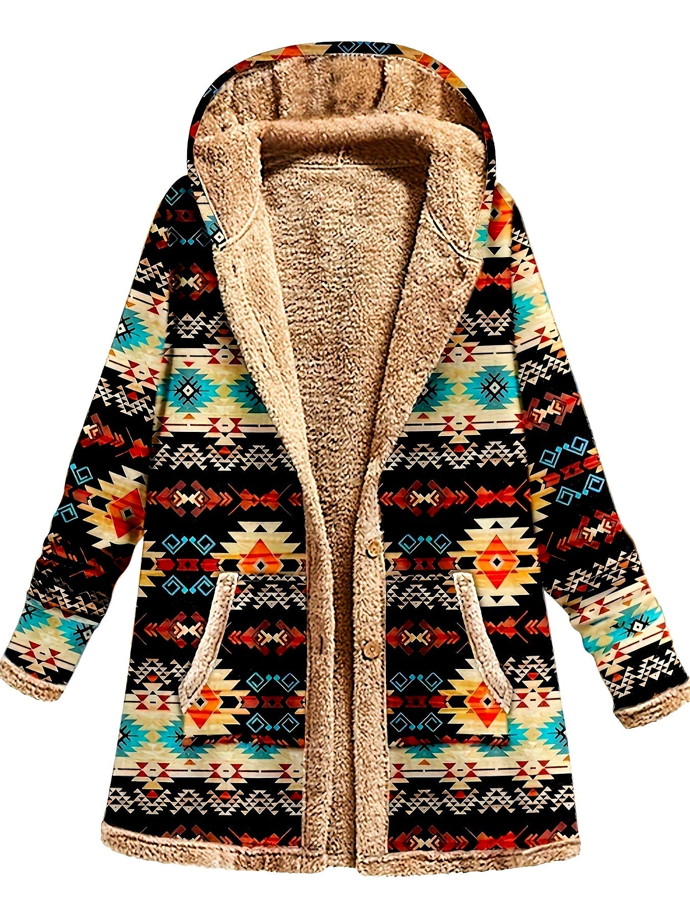 Mabel Oakbridge | Cozy Patterned Hooded Coat For Women