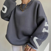 Colette Vasseur | Oversized Letter Print Sweater For Women