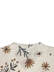 Naomi Beckwith | Floral V-Neck Sweater For Women