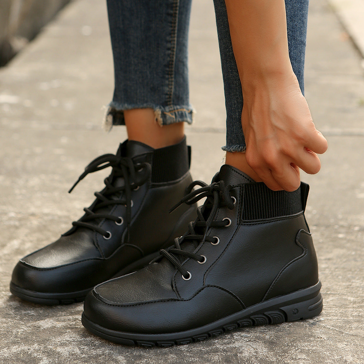 Lorraine Duval | Round Toe Ankle Boots For Women