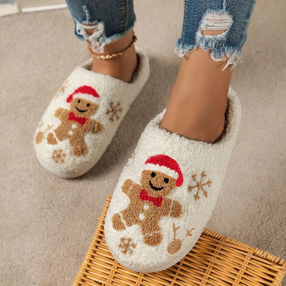 Eleonora Fontaine | Gingerbread Fuzzy Slippers For Women