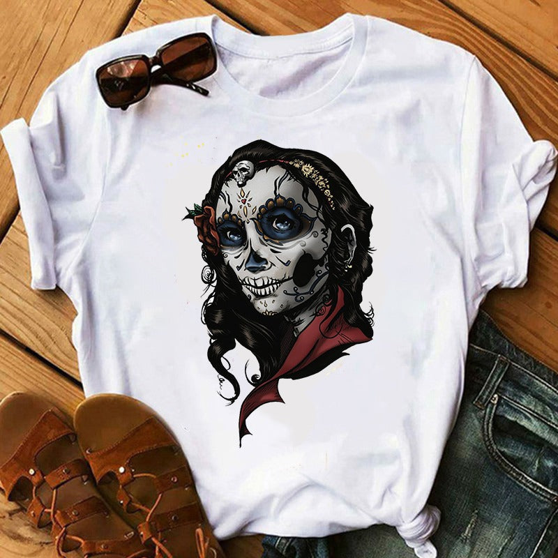 Bone Daddy | Crowned Skull Halloween T-Shirt For Women