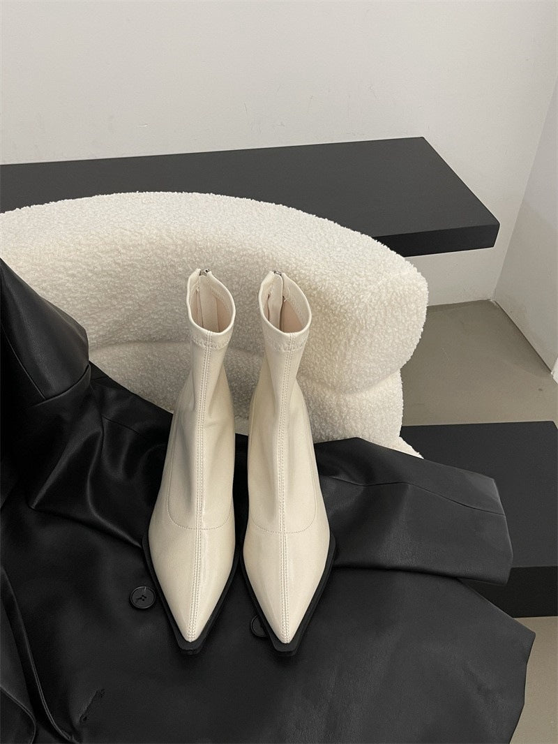 Serena Duchamp | Pointed-Toe Stiletto Ankle Boots For Women