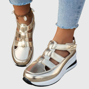 Rossana Pelletier | Black Platform Gladiator Sandals for Women