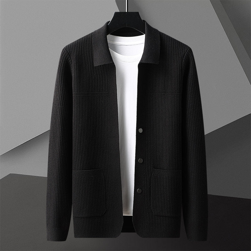Ridge Radshaw | Knit Button-Up Cardigan Jacket For Men