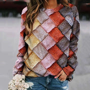 Juliette Beaumont | Patchwork Knit Sweater For Women