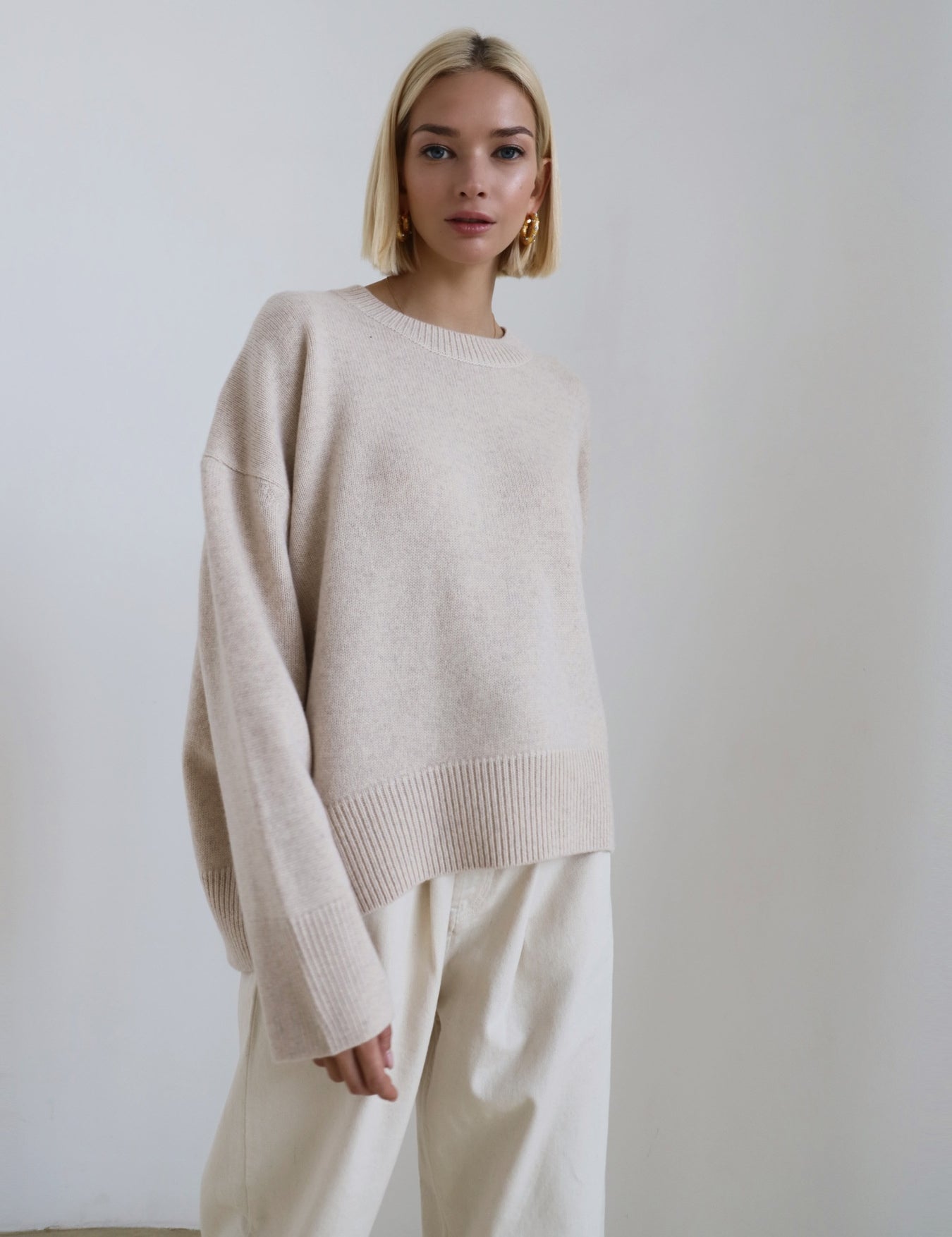 Margot Sinclair | Oversized Batwing Knit Pullover Sweater For Women