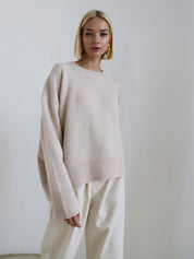 Margot Sinclair | Oversized Batwing Knit Pullover Sweater For Women