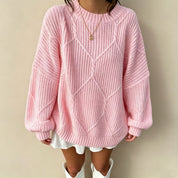 Margot Delvaux | Chunky Cable-Knit Oversized Sweater For Women
