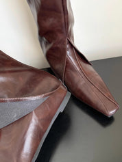 Renata Castiglioni | Knee-High Slim Fit Leather Boots For Women