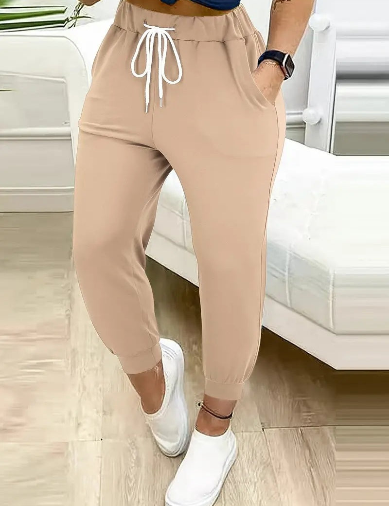 Isadora Lefevre | High-Waisted Lace-Up Jogger Trousers For Women