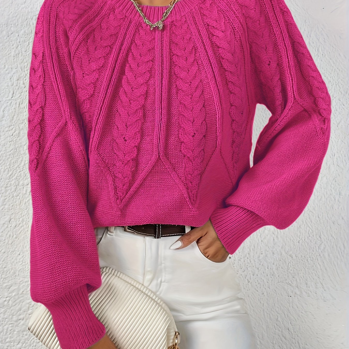 Fabienne Cortland | Cable-Knit Round-Neck Sweater For Women
