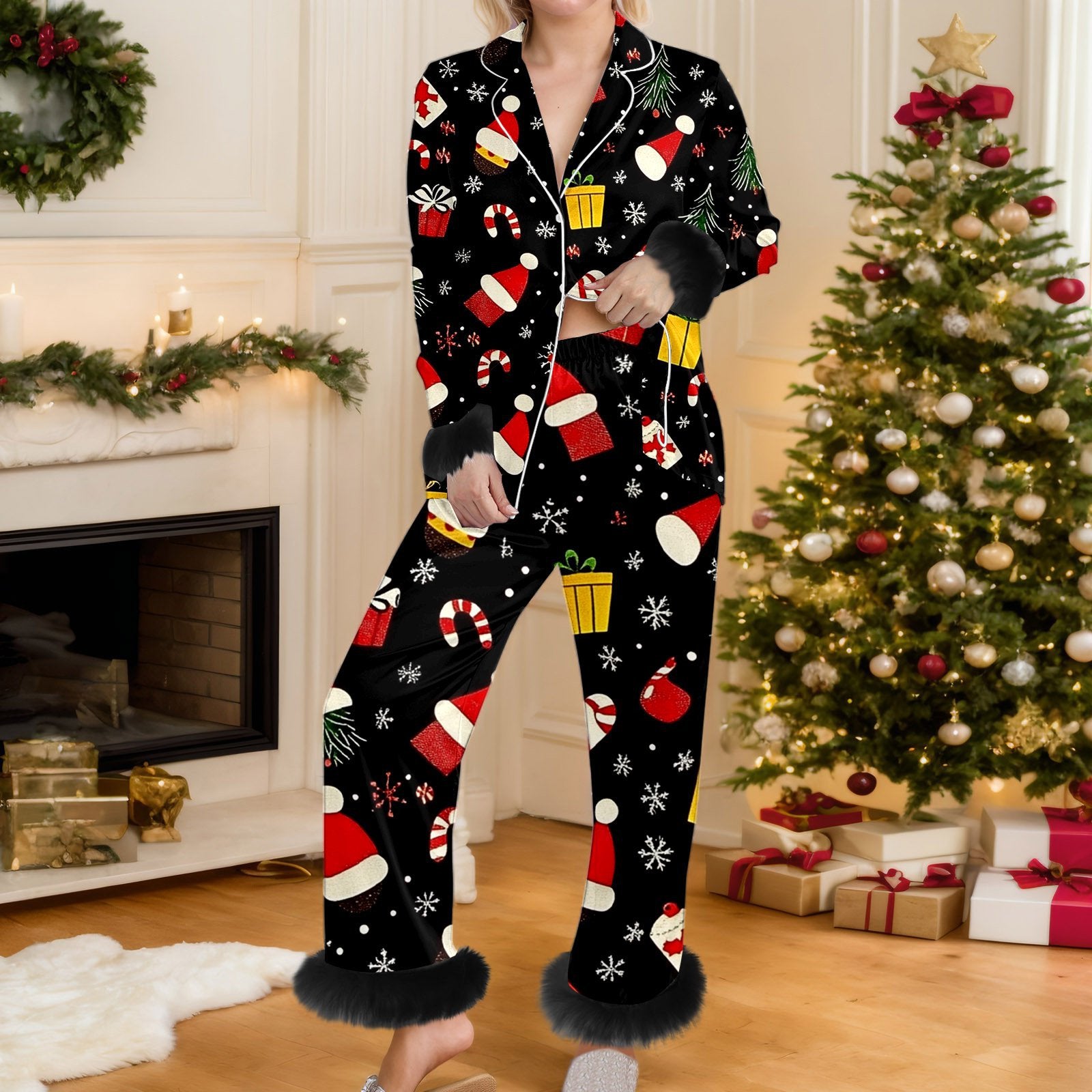 Cozy Yule | Snowman Print Christmas Pyjamas For Women