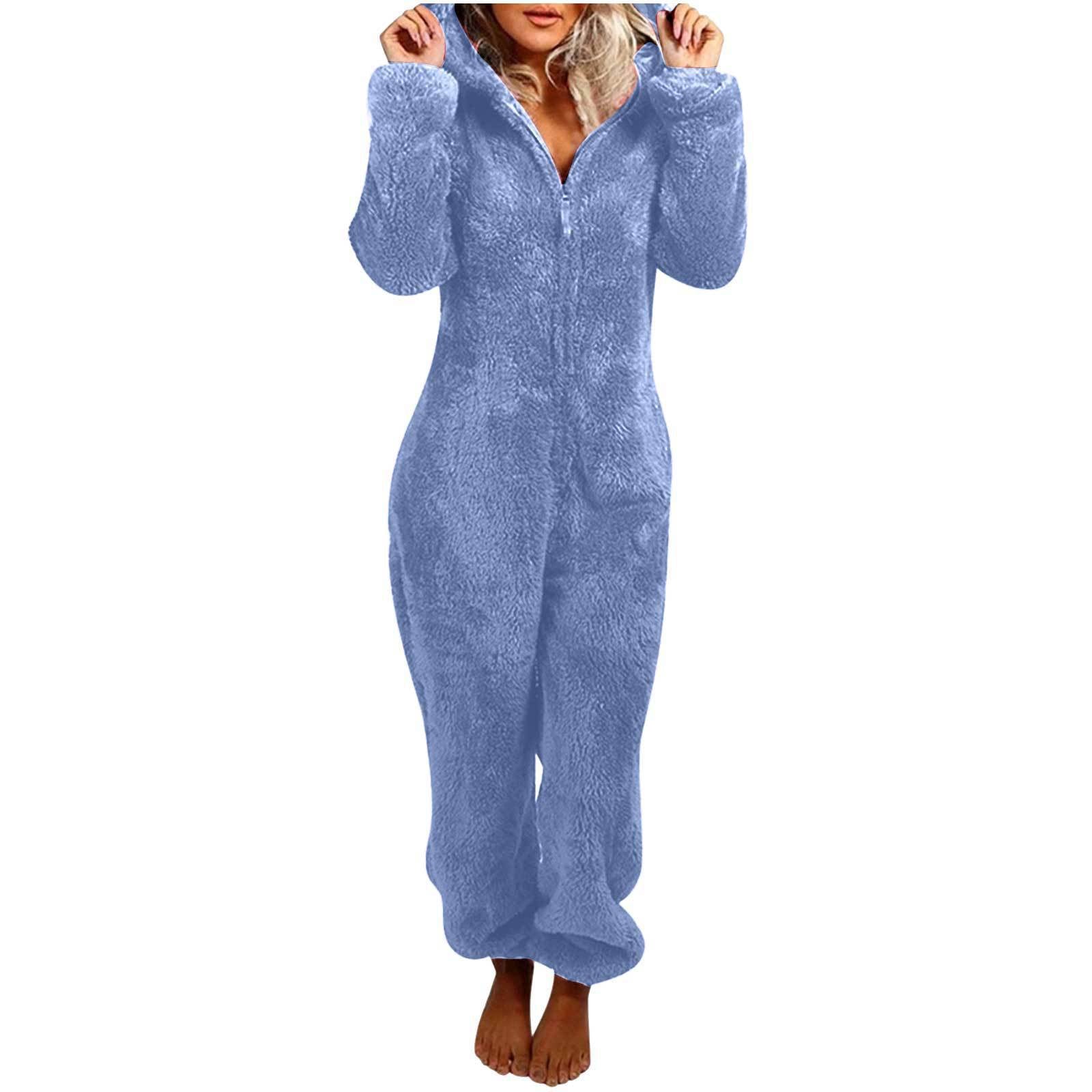 Calla Averill | Teddy Fleece Hooded Onesie For Women