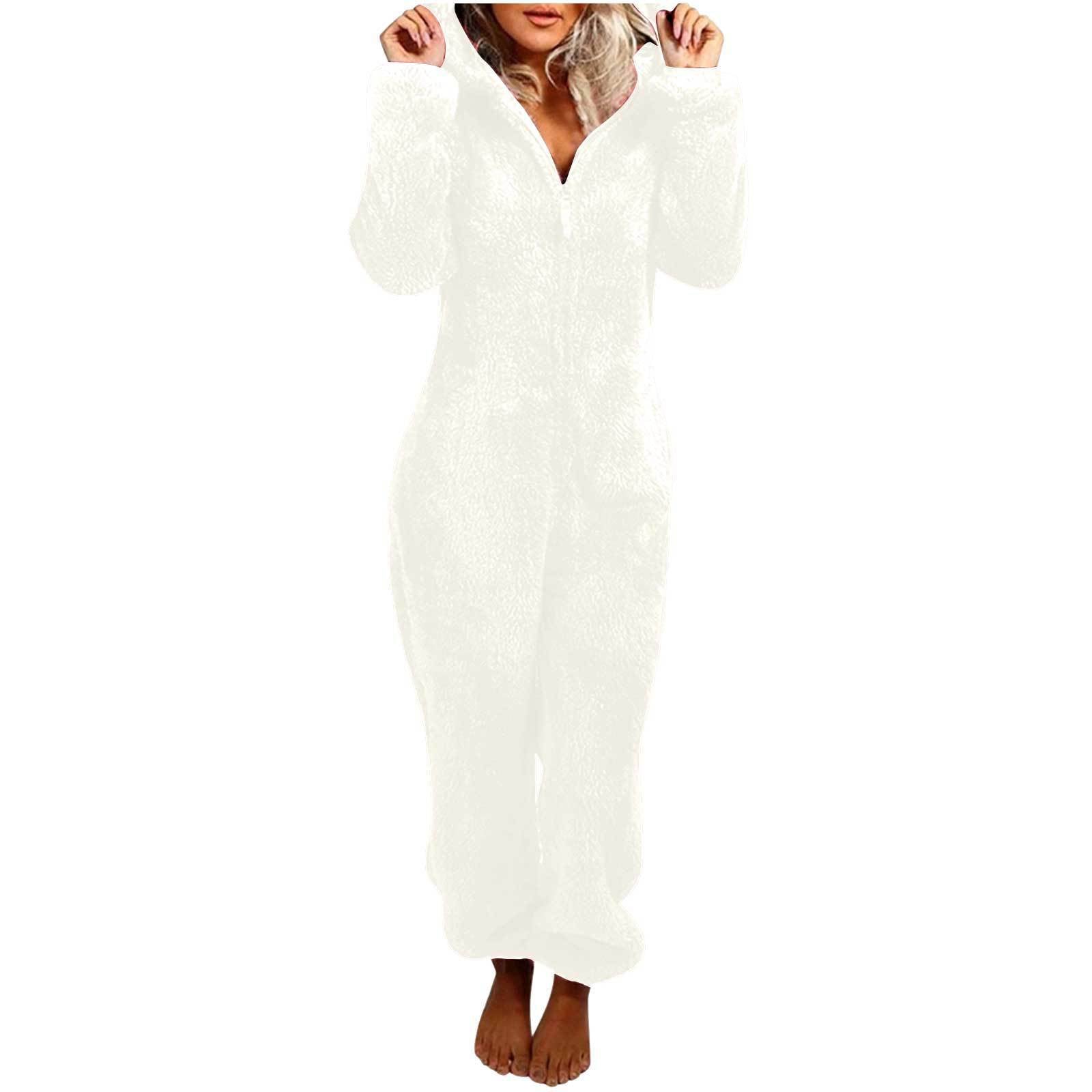 Calla Averill | Teddy Fleece Hooded Onesie For Women