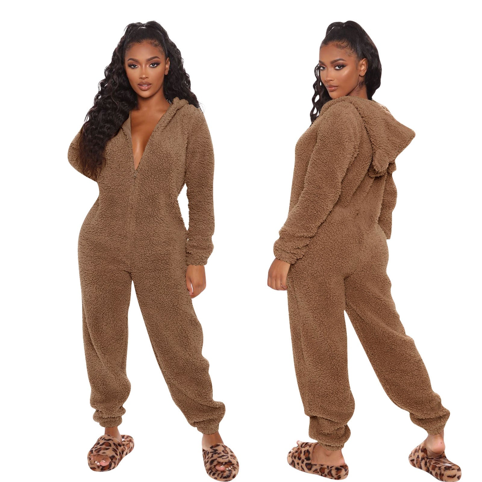 calla-averill-caramel-teddy-fleece-hooded-onesie-for-women-model-380e2c07.png