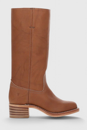 Rosalind Fenwick | Tan Leather Knee-High Western Boots
