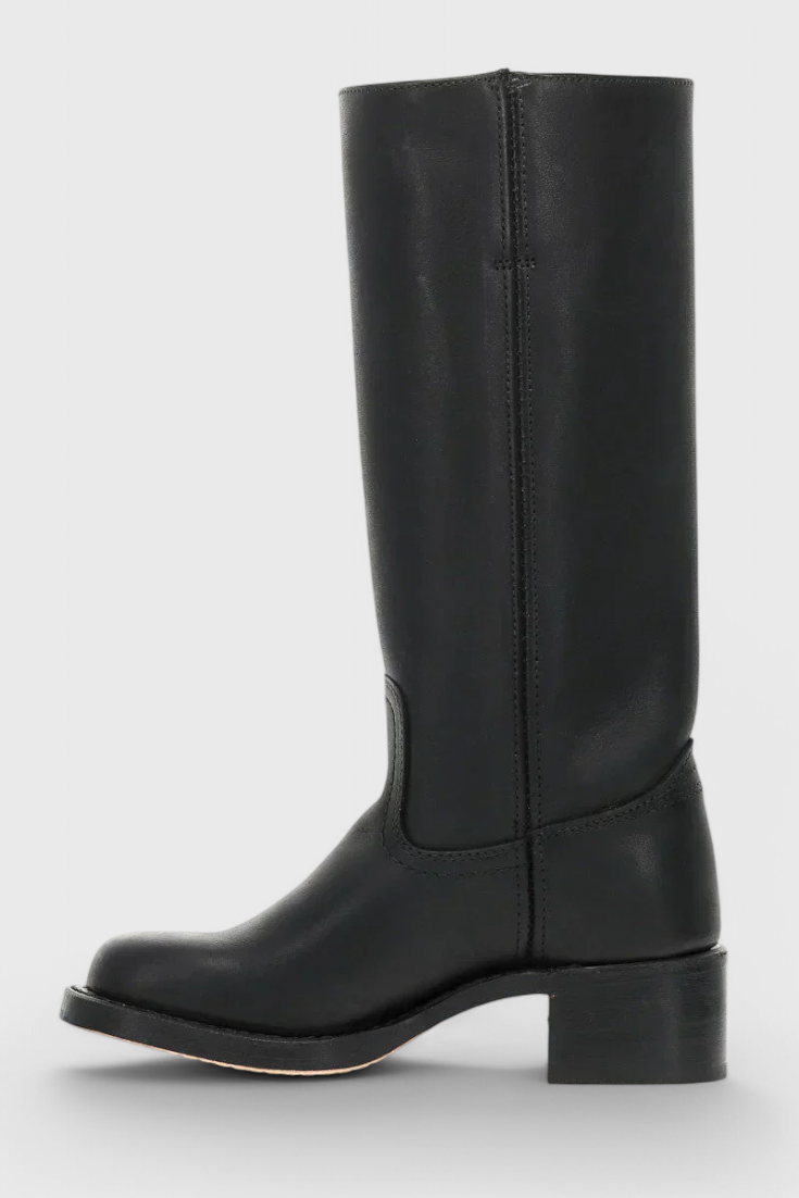 Rosalind Fenwick | Tan Leather Knee-High Western Boots