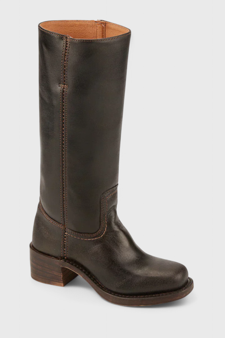 Rosalind Fenwick | Tan Leather Knee-High Western Boots