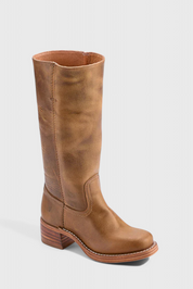 Rosalind Fenwick | Tan Leather Knee-High Western Boots