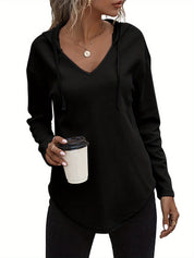 Naomi Verlaine | Relaxed V-Neck Hoodie For Women