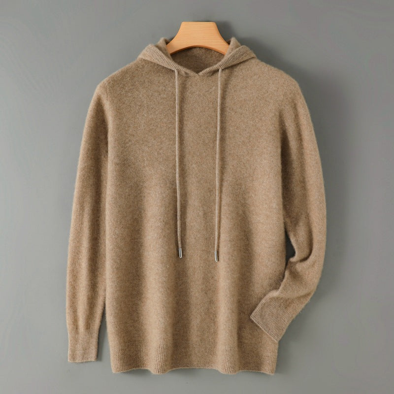 Otis Rookwell | Drawstring Hooded Knit Sweater For Men