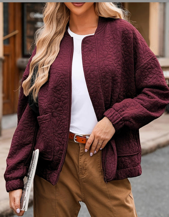 Beatrix Lindstrom | Quilted Floral Bomber Jacket For Women
