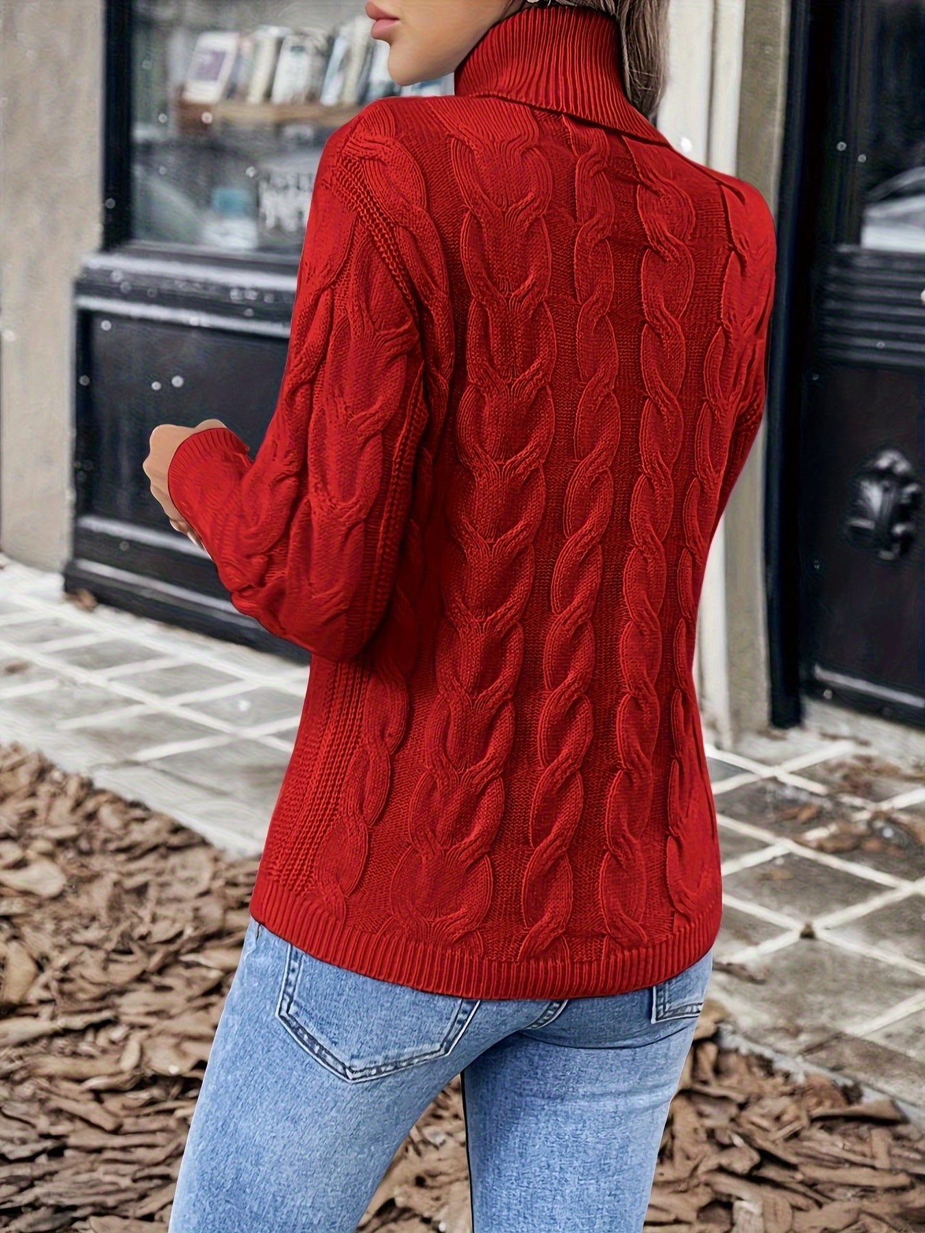 Éloise Vandermeer | Cozy Cable-Knit Turtleneck Sweater For Women