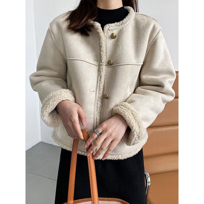 Rosie Pendale | Suede-Look Faux Shearling Jacket For Women