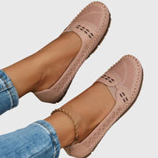 Penelope Ashvere | Beige Orthopedic Slip-On Flats