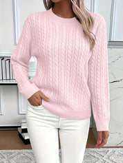 Simone Aldridge | Cable-Knit Round Neck Sweater For Women