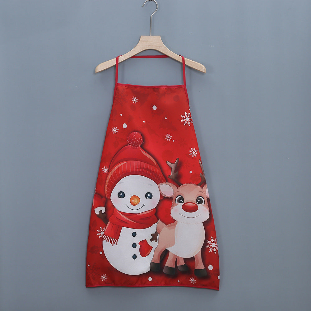 Adrienne Fontclaire | Christmas Snowman Print Kitchen Apron