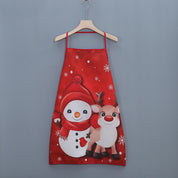 Adrienne Fontclaire | Christmas Snowman Print Kitchen Apron