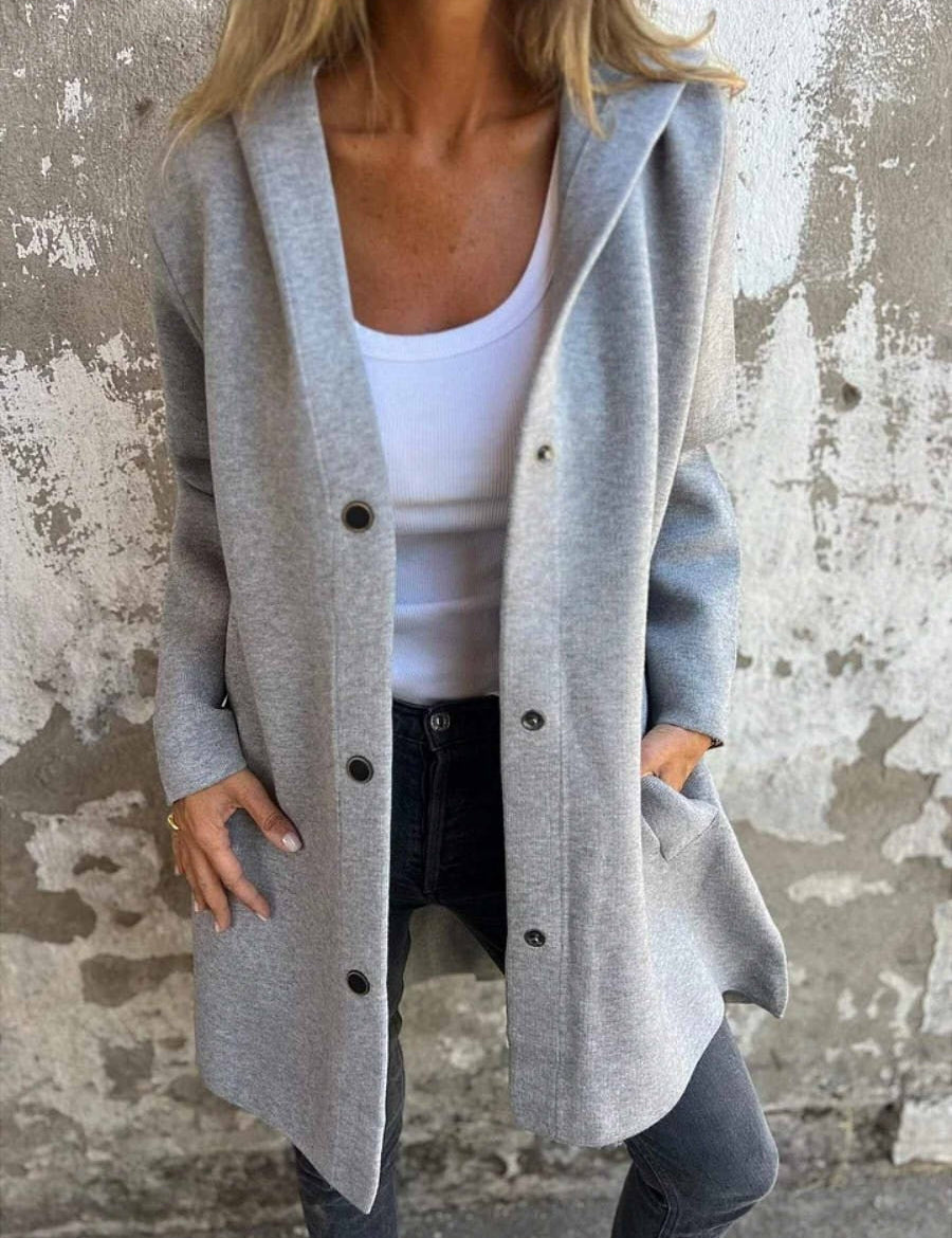 Elise Drummond | Women's Casual Hooded Jacket in Black