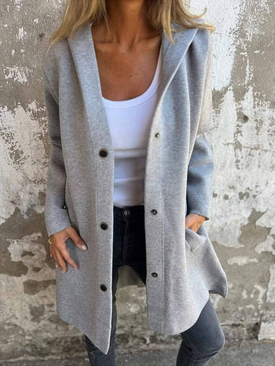 Elise Drummond | Women's Casual Hooded Jacket in Black