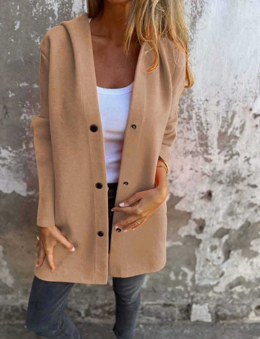 Elise Drummond | Women's Casual Hooded Jacket in Black
