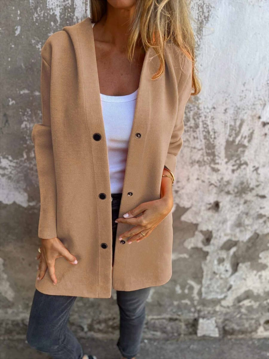 Elise Drummond | Women's Casual Hooded Jacket in Black