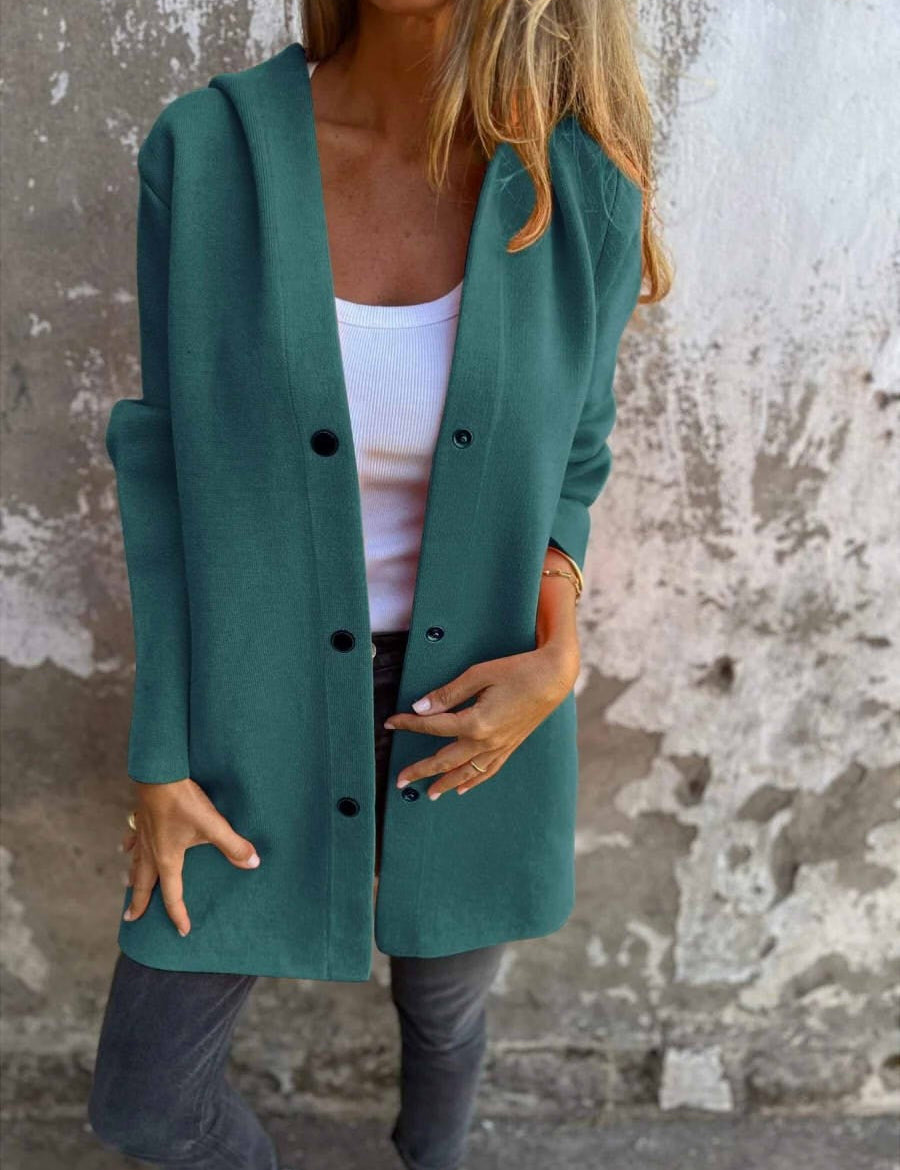 Elise Drummond | Women's Casual Hooded Jacket in Black