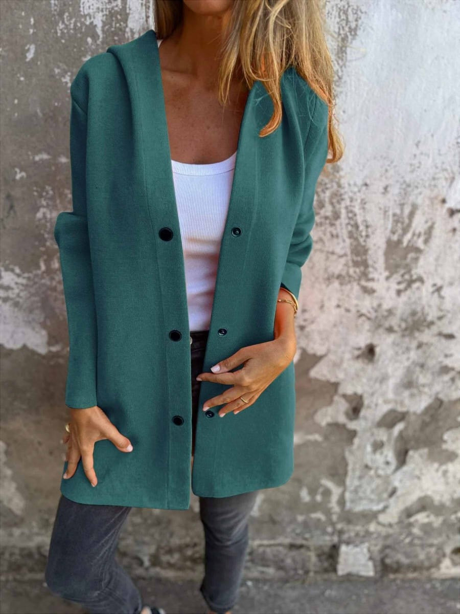 Elise Drummond | Women's Casual Hooded Jacket in Black