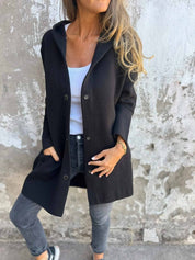 Elise Drummond | Women's Casual Hooded Jacket in Black