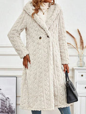 Isabeau Fontaine | Hooded Teddy Long Coat For Women