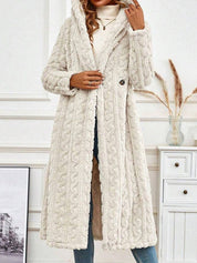 Isabeau Fontaine | Hooded Teddy Long Coat For Women