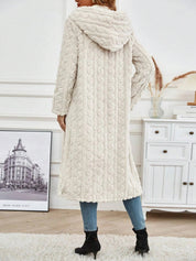 Isabeau Fontaine | Hooded Teddy Long Coat For Women