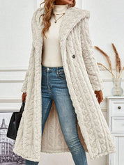 Isabeau Fontaine | Hooded Teddy Long Coat For Women