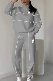 Vanessa Chambord | Half-Zip Lounge Sweatsuit Set For Women