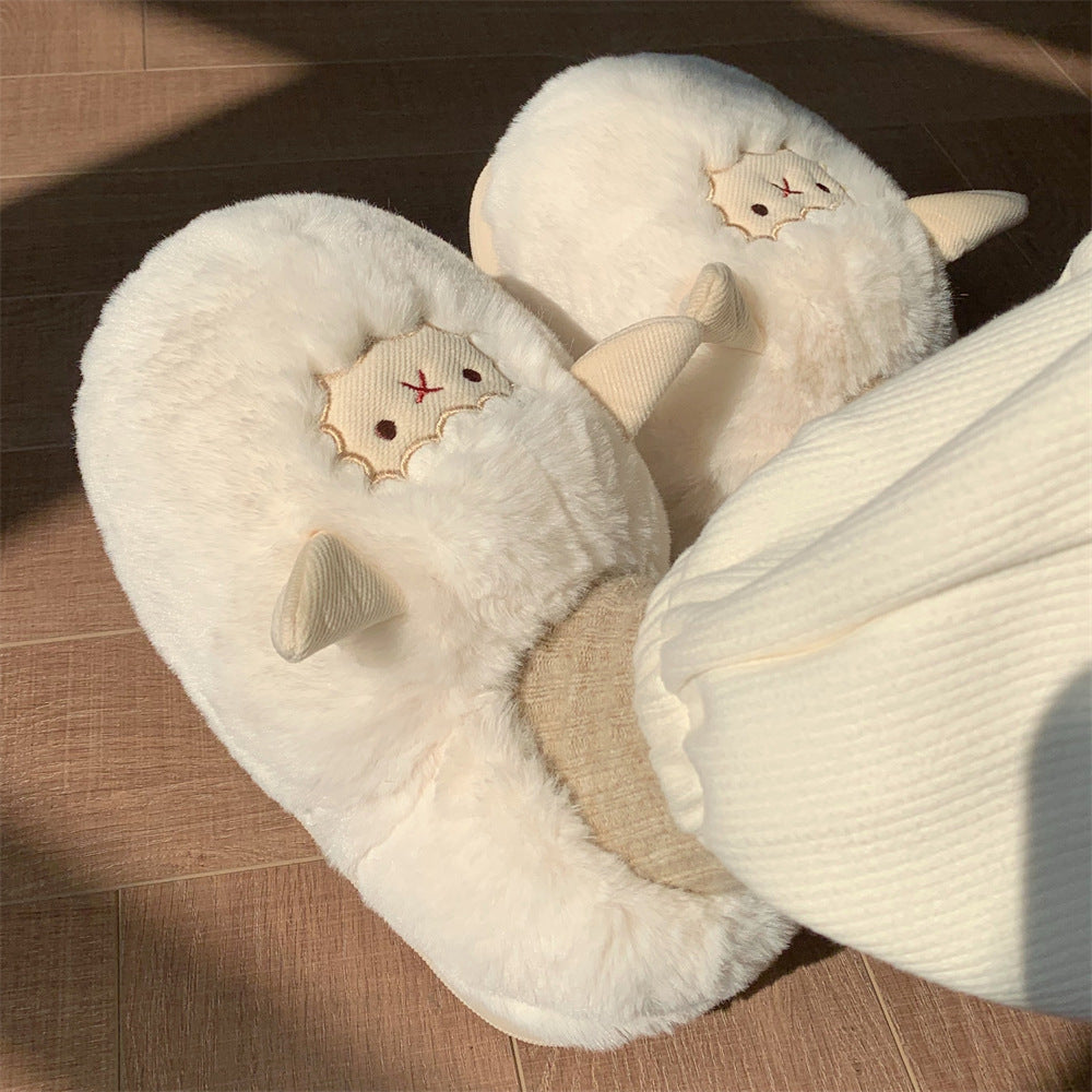 Francesca Amoretti | Cozy Sheep Plush Slippers For Women