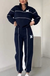 Vanessa Chambord | Half-Zip Lounge Sweatsuit Set For Women