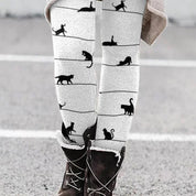 Selene Vasari | Cat Print Leggings For Women