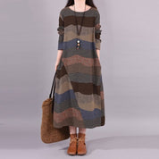 Colette Marchand | Printed Long Sleeve Midi Dress For Women
